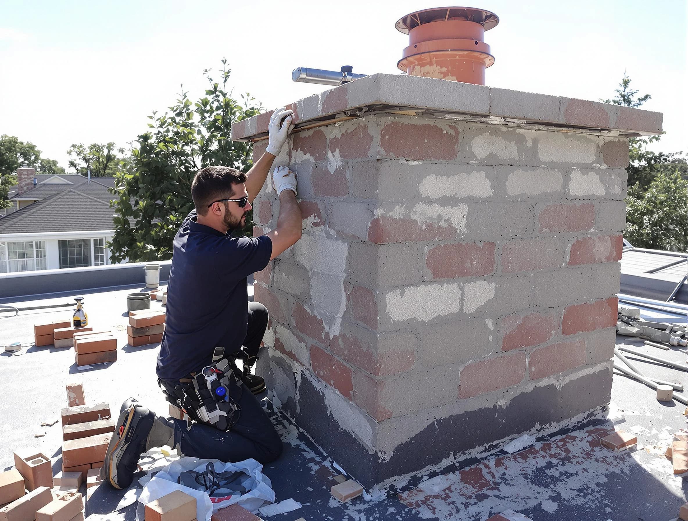 Advanced chimney repair process by Edgewood Chimney Sweep in Edgewood, NM