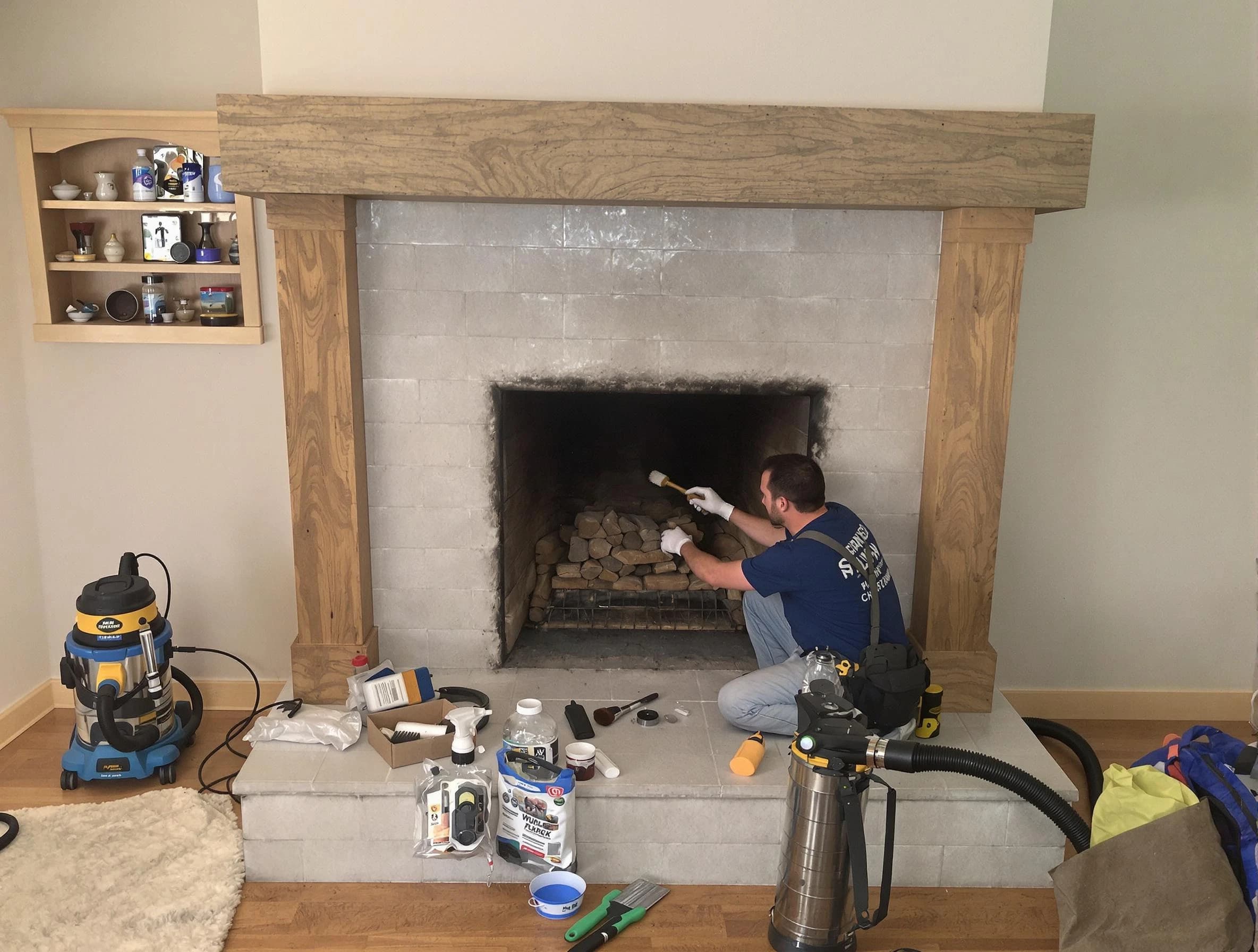 Detailed creosote removal process by Edgewood Chimney Sweep in Edgewood, NM