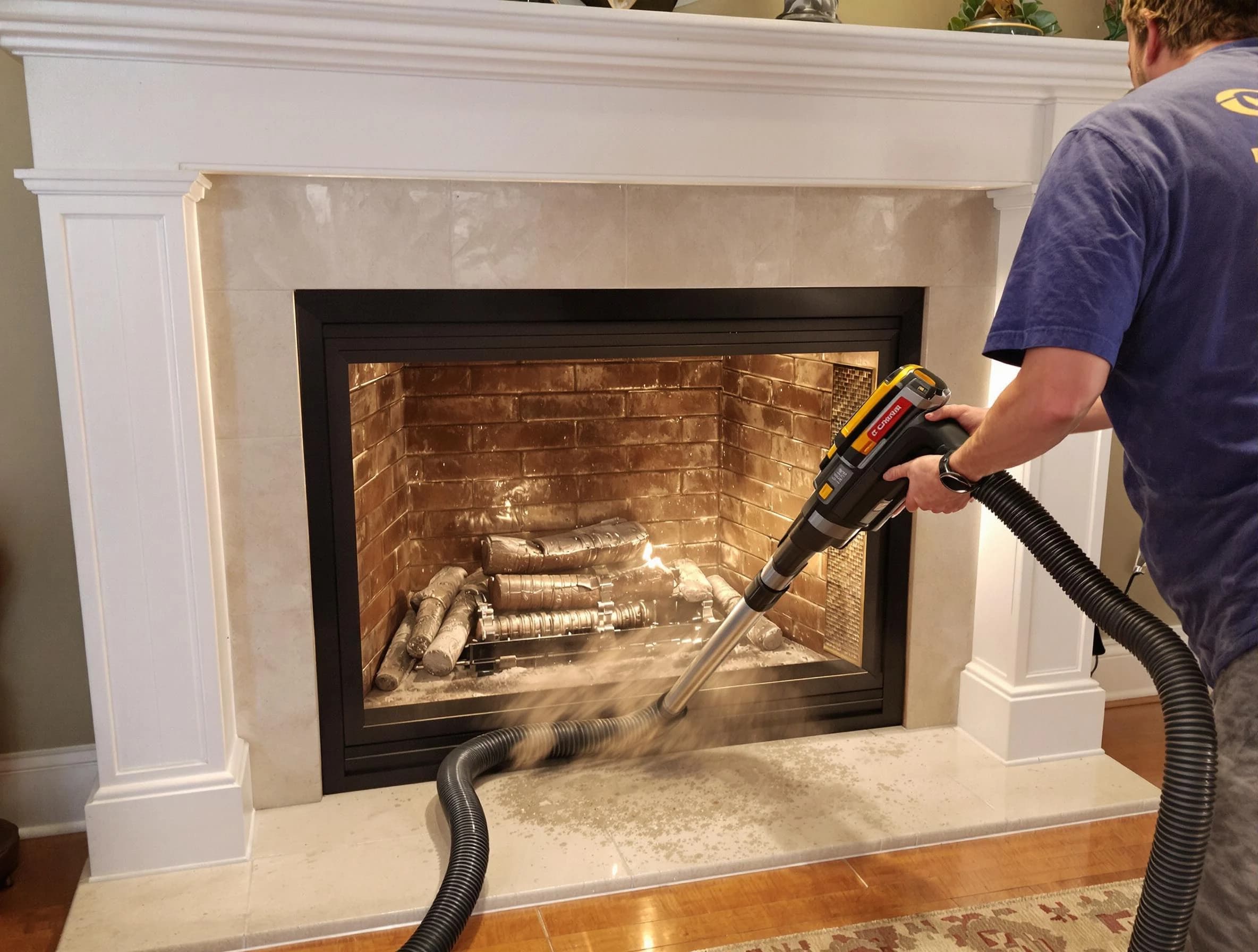 Fireplace cleaning performed by Edgewood Chimney Sweep in Edgewood, NM