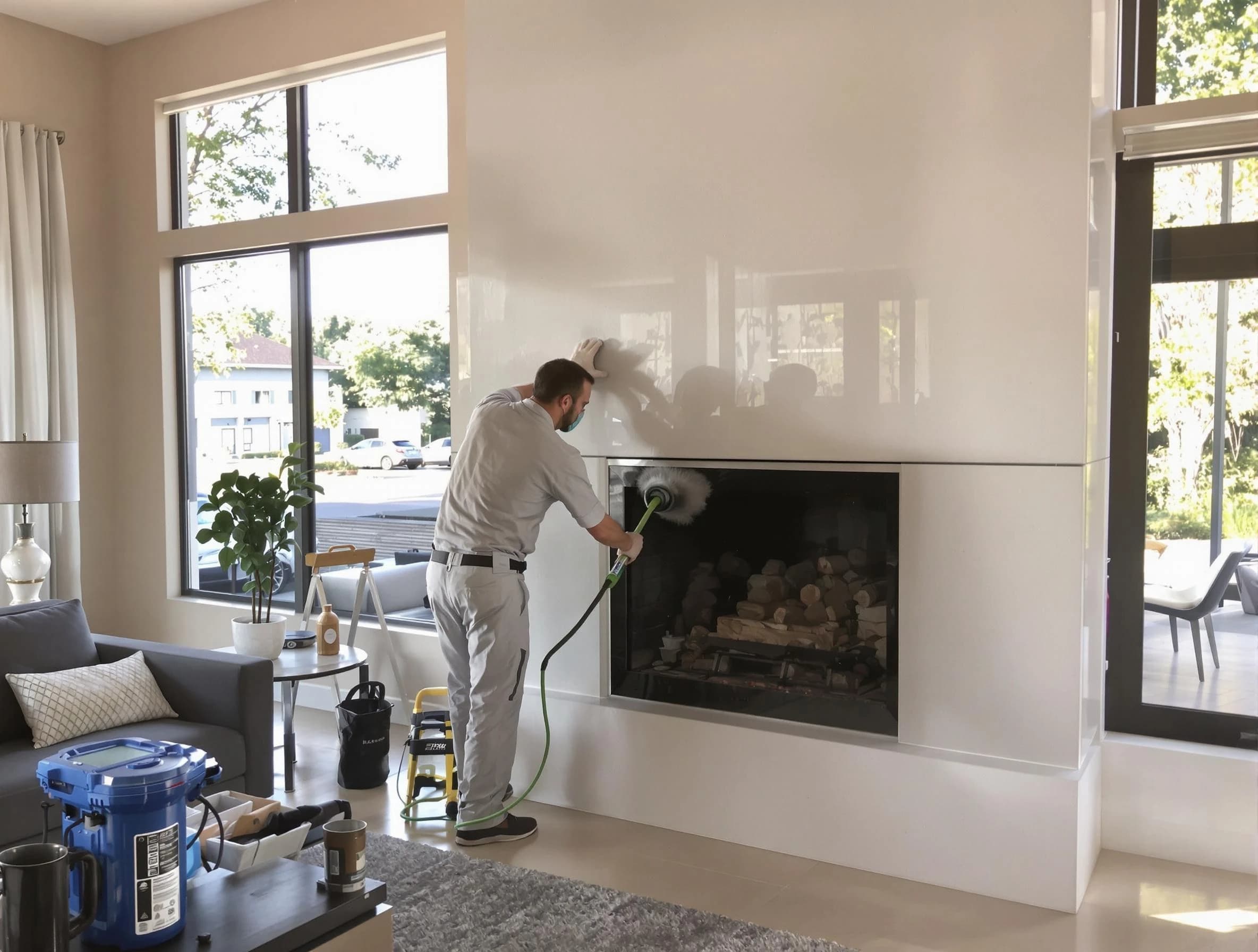 Edgewood Chimney Sweep performing thorough soot removal in Edgewood, NM