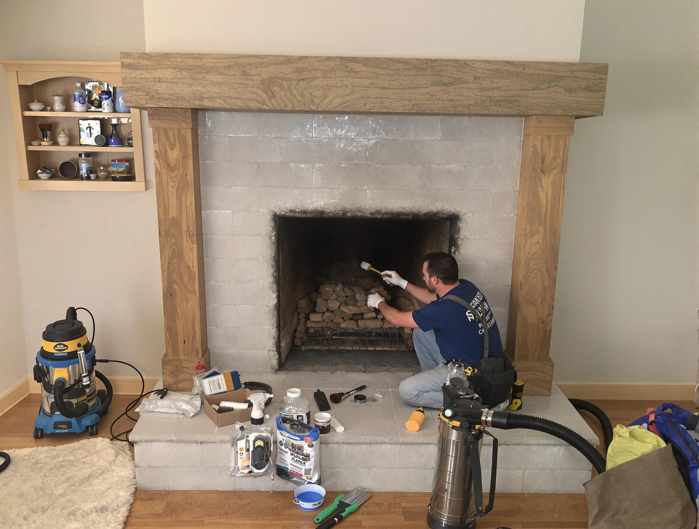 Detailed creosote removal process by Edgewood Chimney Sweep in Edgewood, NM
