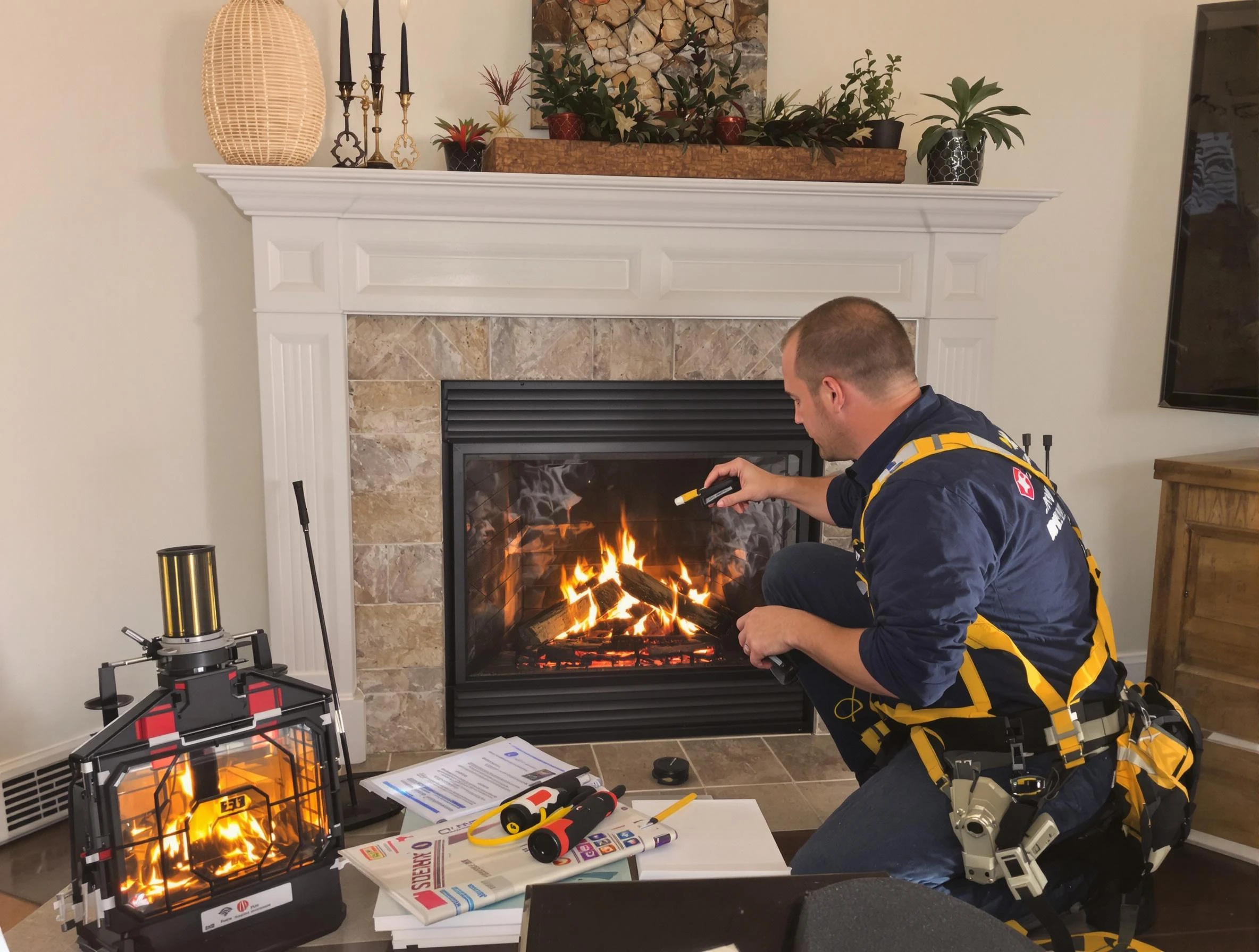 Safety-focused fireplace inspection by Edgewood Chimney Sweep in Edgewood, NM